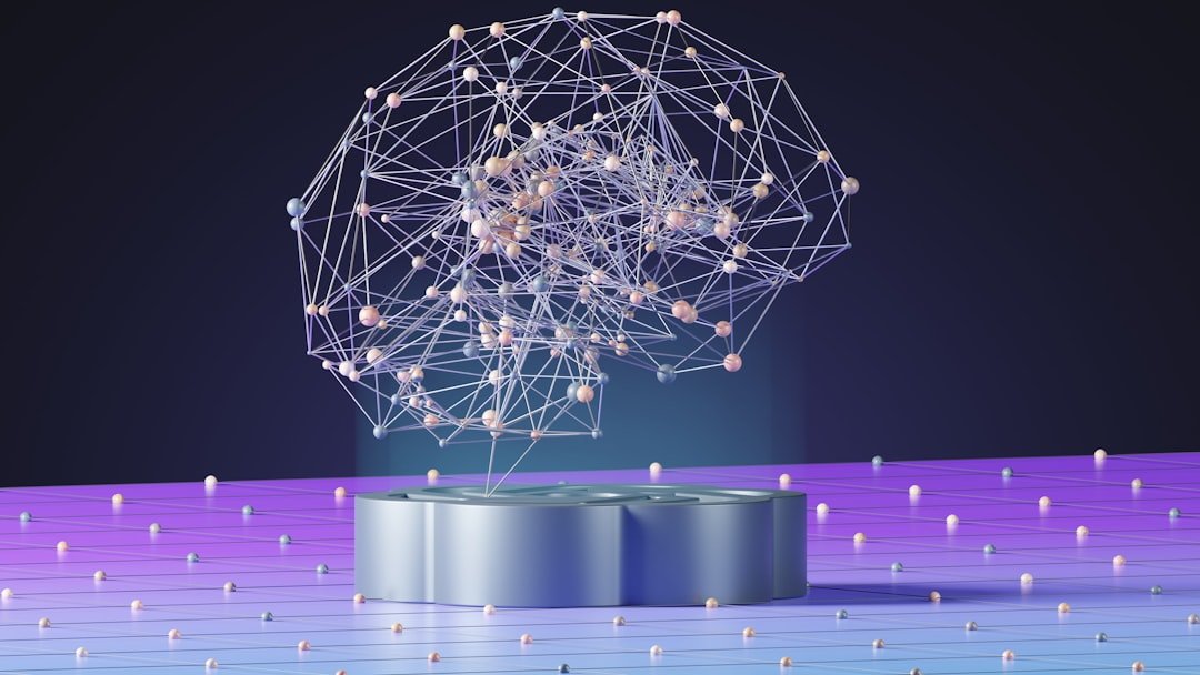 Abstract connected data network representing Google Preferred Sources and AI Search