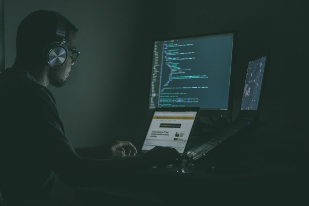 Computer workstation representing software patch management and cybersecurity