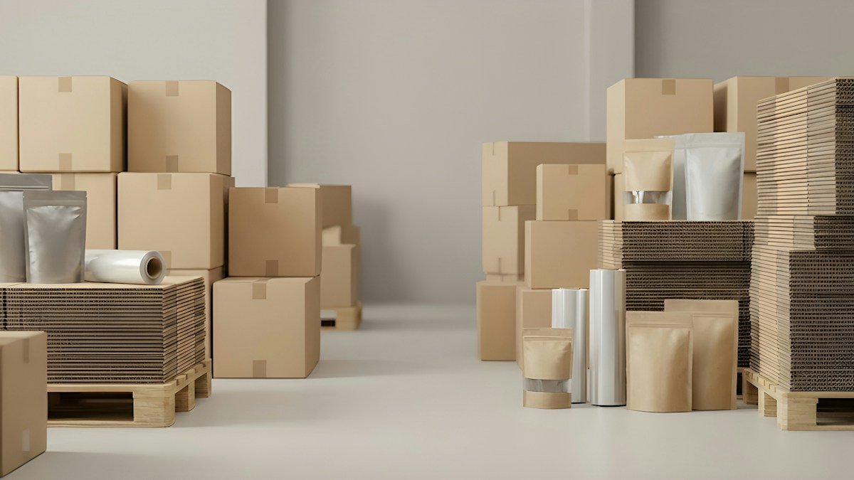 Organized warehouse boxes representing supplier diversification